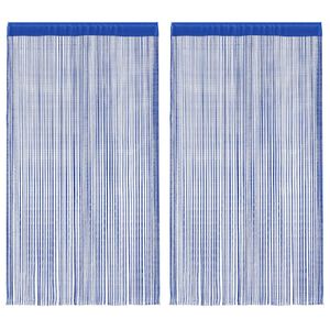 vidaXL Zasłony sznurkowe, 2 sztuki, 140 x 250 cm, niebieskie