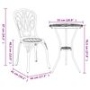 vidaXL Zestaw Bistro Ogrodowego 3 pcs Czarny Aluminium