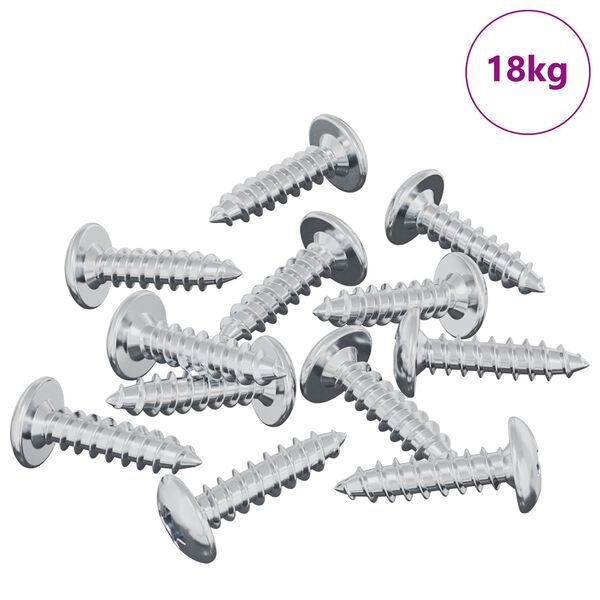 vidaXL Śruba 13636 pcs Srebrny M4 x 16 mm Stal