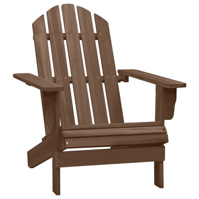 vidaXL Krzesło ogrodowe Adirondack ze stolikiem, jodłowe, brązowe
