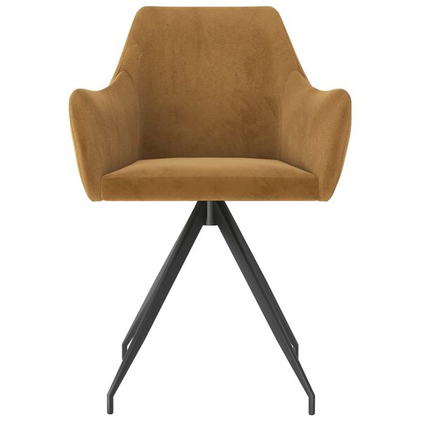 vidaXL Krzesła stołowe, 2 szt., brązowe, obite aksamitem