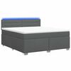vidaXL Ł&oacute;żko Box Spring z materacem i LED ciemnoszary 160 x 200 cm