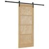 vidaXL Drzwi przesuwne naturalny 83 x 202 cm Lite drewno sosnowe