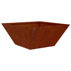 vidaXL Doniczka ogrodowa Rdzawy 35 x 35 x 15 cm Stal kortenowska