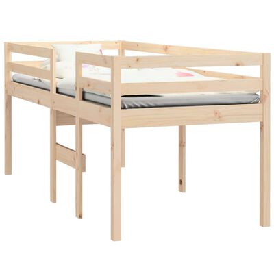 vidaXL Wysokie łóżko, 90x190 cm, lite drewno sosnowe