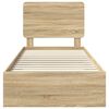 vidaXL Ramka ł&oacute;żka Dąb Sonoma 100 x 200 cm Materiał drewnopochodny