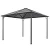 vidaXL Altana ogrodowa z zadaszeniem, aluminiowa, 3 x 3 m, antracytowa