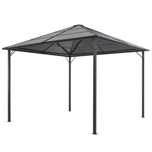 vidaXL Altana ogrodowa z zadaszeniem, aluminiowa, 3 x 3 m, antracytowa