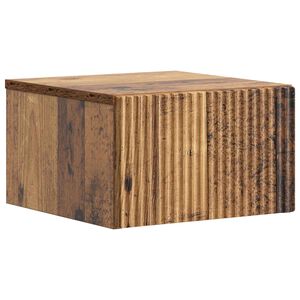 vidaXL Wisząca Szafka Nocna Stare drewno 33 x 34,5 x 20 cm