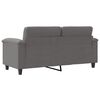 vidaXL Sofa 2-osobowa, ciemnoszary, 140 cm, tapicerowana mikrofibrą
