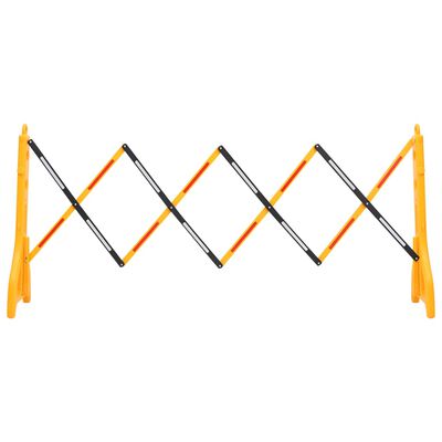 vidaXL Składana barierka drogowa, żółto-czarna, 250x38x96 cm