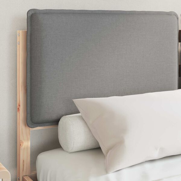 vidaXL Ramka ł&oacute;żka z tapicerowanym wezgłowiem Jasnoszary 160 x 200 cm