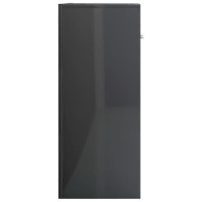 vidaXL Szafka na wysoki połysk, szara, 60 x 30 x 75 cm, płyta wiórowa