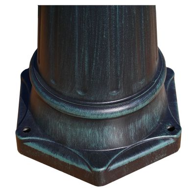 vidaXL Stojąca lampa ogrodowa 2-ramienna, 215 cm, ciemnozielona/czarna