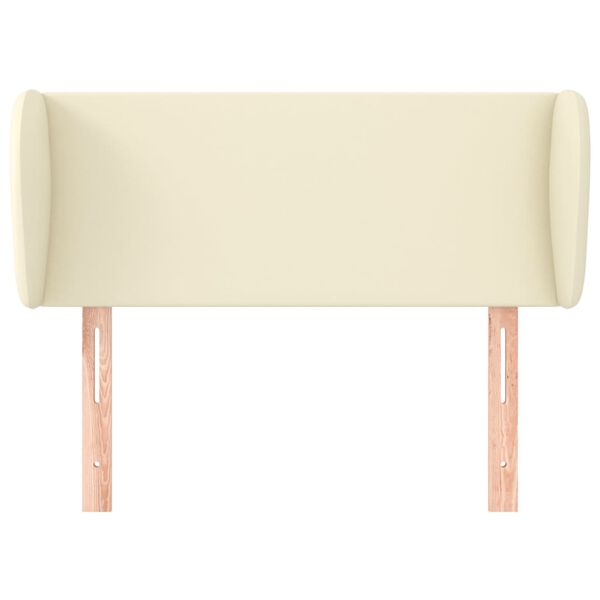 vidaXL Zagł&oacute;wek uszak, kremowy, 93x23x78/88 cm, sztuczna sk&oacute;ra