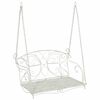 vidaXL Huśtawka Stal 105,5 x 61 x 56 cm Antyczna biel