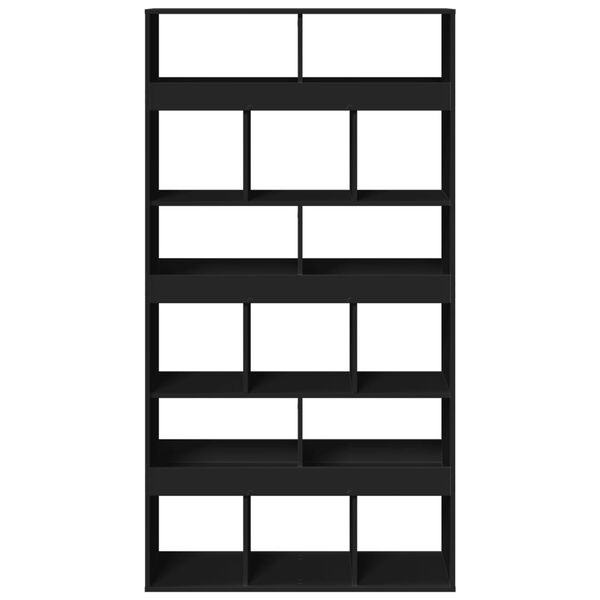 vidaXL Regał, czarny, 100x33x187,5 cm, materiał drewnopochodny