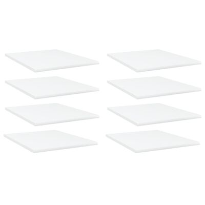 vidaXL Półki na książki, 8 szt., białe, 40x50x1,5 cm, płyta wiórowa
