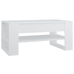 vidaXL Stolik kawowy, biały, 102x55x45 cm, materiał drewnopochodny