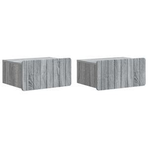 vidaXL Wisząca Szafka Nocna 2 pcs Szary Sonoma 49 x 34,5 x 24 cm