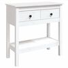 vidaXL Stolik konsolowy, biały, 75x35x75 cm, lite drewno sosnowe