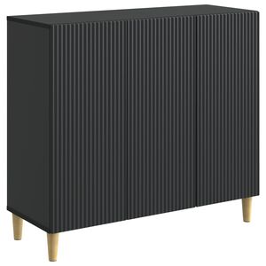 vidaXL Bufet Czarny 89 x 34,5 x 80 cm Drewno inżynieryjne
