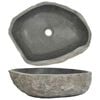 vidaXL Umywalka z kamienia rzecznego, owalna, (45-53)x(34-41) cm