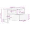 vidaXL Szafka pod telewizor Brązowy 70 x 33,5 x 46 cm Drewno z mango