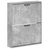 vidaXL Wisząca szafka na buty HOORN 71 x 17 x 86 cm Betonowy szary