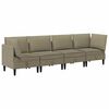 vidaXL Zestaw mebli do salonu 4 pcs Khaki tkanina