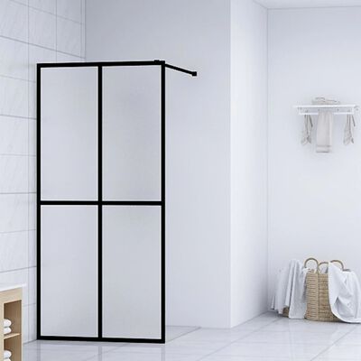 vidaXL Ścianka prysznicowa, mrożone szkło hartowane, 90 x 195 cm