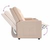 vidaXL 4-os., rozkładany fotel, uchwyt na napoje, kremowy, tkanina