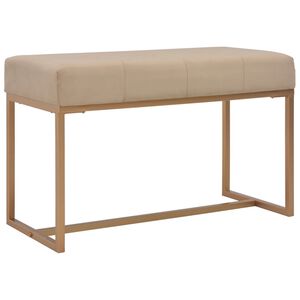 vidaXL Ławka, 80 cm, beżowa, aksamitna