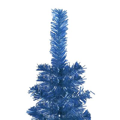 vidaXL Smukła choinka, niebieska, 240 cm