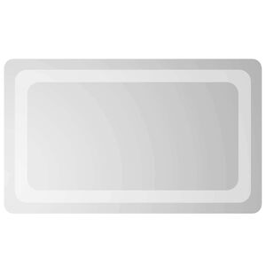 vidaXL Lustro łazienkowe LED przezroczysty 50 x 30 cm szkło hartowane