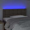 vidaXL Zagł&oacute;wek do ł&oacute;żka z LED, taupe, 100x5x78/88 cm, tkanina