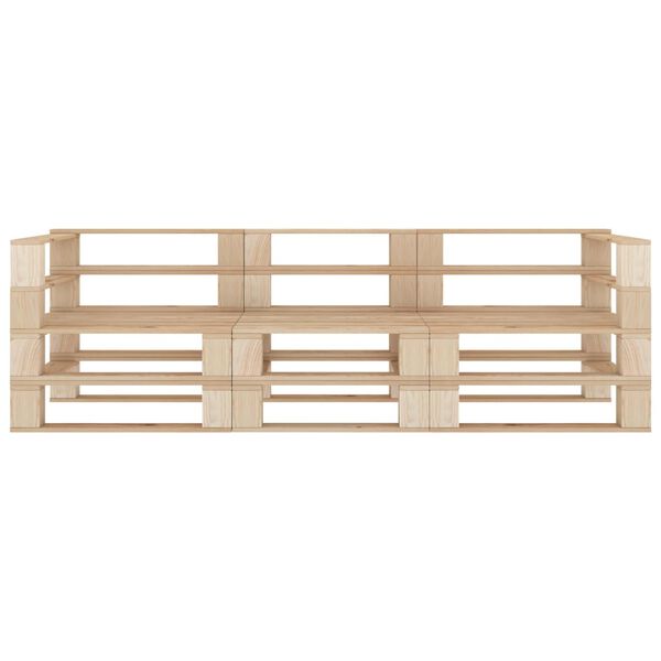 vidaXL Ogrodowa sofa 3-osobowa z palet, drewniana