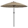 vidaXL Parasol ogrodowy na słupku aluminiowym, 270 cm, taupe