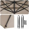 vidaXL Parasol romański z bocznym mocowaniem Taupe i Czarny
