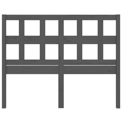 vidaXL Wezgłowie łóżka, szare, 165,5x4x100 cm, lite drewno sosnowe