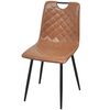 vidaXL Krzesła stołowe, 2 szt., jasnobrązowe, sztuczna sk&oacute;ra