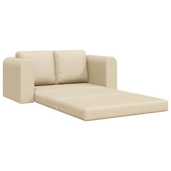 vidaXL Sofa Bed 60cm Kremowy tkanina