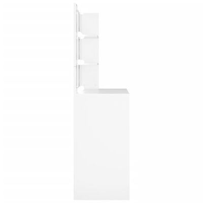 vidaXL Toaletka z oświetleniem LED, biała, 74,5x40x141 cm