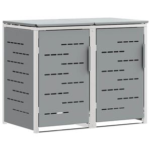 vidaXL Przechowywanie kosza na odpady Szary 138 x 77,5 x 112,5 cm