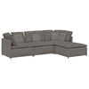 vidaXL Sofa modułowa z podn&oacute;żkiem i poduszkami Tkanina sztruksowa