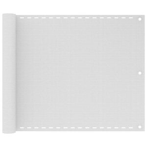 vidaXL Parawan balkonowy HDPE 75x400 cm Biały
