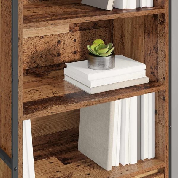 vidaXL Wysokie szafki 2 pcs Stare drewno 60 x 36 x 200 cm