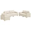 vidaXL Sofa 3 pcs Beżowy 221 x 80 x 80 cm Tkanina lniana