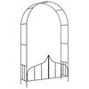 vidaXL Pergola ogrodowa z furtką, czarna, 138x40x238 cm, żelazna