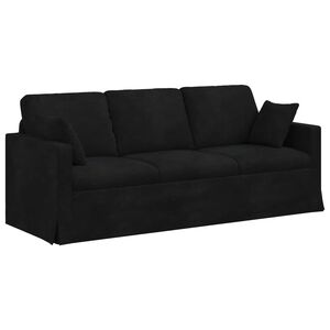 vidaXL Sofa Czarny 198 x 78 x 80 cm Aksamit
